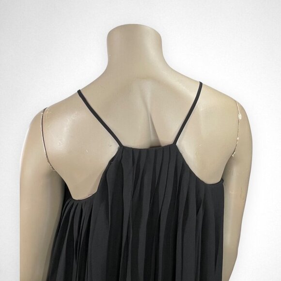 ROMEO & JULIET COUTURE Medium Accordion Pleated Chiffon Black Dress Party - Picture 6 of 10